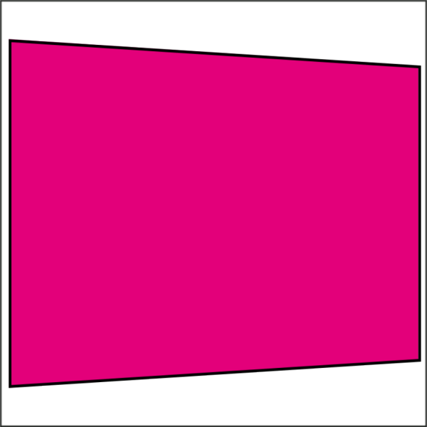 300 cm Seitenwand ohne Fenster pink PMS 7424 C