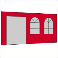 450 cm Seitenwand mit T&uuml;re (links) + Sprossenfenster