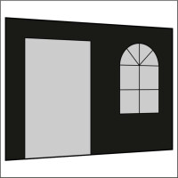 300 cm Seitenwand mit Sprossenfenster und T&uuml;r (links)