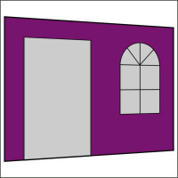 300 cm Seitenwand mit Sprossenfenster und T&uuml;r (links)